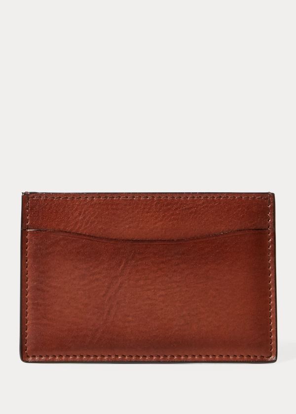 Porta Tarjetas Ralph Lauren Hombre Marrom - Burnished Vachetta - WKRCM0648